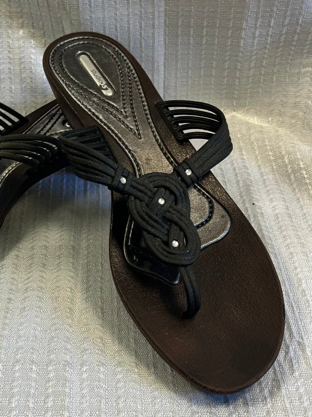 Studio S5 Vintage Grendene Brazilian Wedge Sandals 8